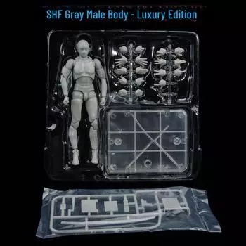 Арт-комикс Модель руки человека для эскизов, рисования и справки - Мужская и женская шарнирная подвижная кукла SHF серый