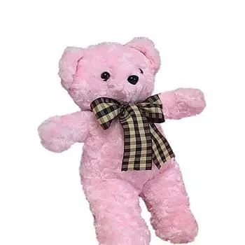 ART Love Check Bear Коллекция домашних ласковых мишек, Love Check Bear Cow, Розовый, Популярные игрушки для корейских детей
