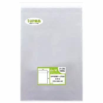 Art M 1up product With tape B4 B4 1 corner Transparent OPP bag [Domestic production] [100 sheets] [For paper/poster / envelope] (transparent envelope)