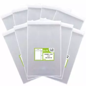 Art M A5 с клейкой бумагой Бумага A4 Прозрачный пакет OPP толщиной 30 микрон [Отечественное производство] [A5 / 2-кратное] (прозрачный конверт) [1000 листов]