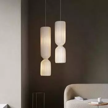 Art Modern italian designer luxury celling light decorative silk light pendant lighting fabric hanging lamp chandelier for home no bulb
