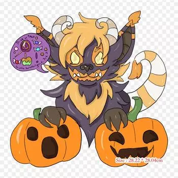 Art Monster Iron on Термопереносная печать виниловые заплатки наклейки для одежды аппликации своими руками моющиеся заплатки