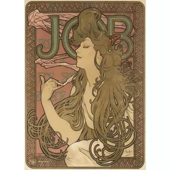 Art Nouveau Retro Poster Abstract Wallpaper Print Canvas Painting Wall Art Picture for Living Room Home Decor Aesthetic Mural 21cm30cm NoFrame