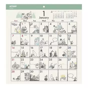 Art Print Japan 2024 Moomin Comic Design Calendar No.178