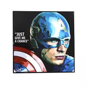 Арт-рамка Капитан Америка Marvel Товары MARVEL Искусство KEETATAT SITTHIKET Поп-арт-рамка Marvel Comics Американские комиксы Супергерой зарубежный постер Панель