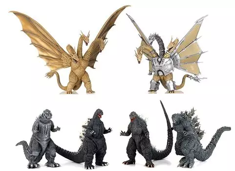 Art Spirits Gekizo Series Past Godzilla Monster Edition окрашенная торговая фигурка 6 штук КОРОБКА Часть 1 Немасштабная серый