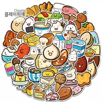 Artbox/Claypia laptop carrier cute food stickers