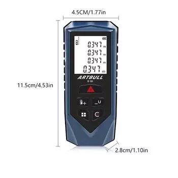 ARTBULL 100m Infrared Laser Rangefinder 50m Digital Laser Distance Meter Tape Measure 50m