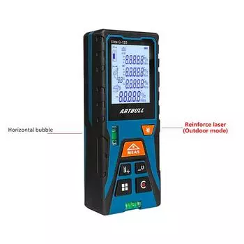 ARTBULL 120м 50м красная лазерная рулетка лазерный дальномер с горизонтальным