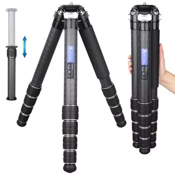 ARTCISE 40mm Tube Compact Travel Carbon Tripod 5 Tier Nut Lock Type CNC Lightweight Carbon Fiber Camera Video Tripod Suitable for Load Capacity 40kg