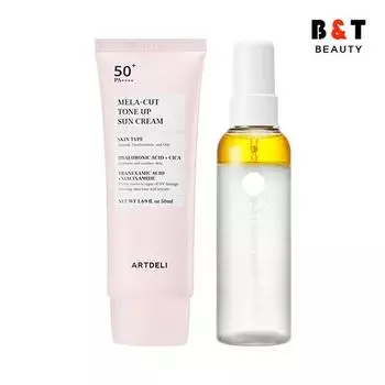 ARTDELI Melacut Tone-Up Sun Cream 50ml + Ceramic Mist Serum 100ml
