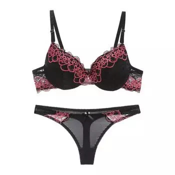 Artdewred сексуальные трусики бюстгальтер с вышивкой нижнее белье хороший женский комплект с бюстгальтером пуш-ап кружевной бюстгальтер стринги наборы 34A белый
