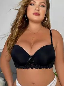 Artdewred сексуальный бюстгальтер пуш-ап плюс размер женский бюстгальтер бюстгальтер с глубоким вырезом нижнее белье бюстгальтеры для женщин нижнее белье 85D чёрный