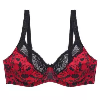 Artdewred тонкий плюс размер кружевной бюстгальтер без косточек для женщин нижнее белье сексуальный бюстгальтер большой размер плюс принт 85D белый