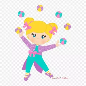 Arte Circo Rosa Circus Carpa Утюг на теплопередаче с принтом виниловые нашивки наклейки для одежды DIY аппликации моющиеся нашивки