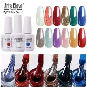 Arte Clavo 15 мл УФ-гель-лак для ногтей 451 цвет блестящий алмазный гель-лак долговечный лак для дизайна ногтей верхнее базовое покрытие