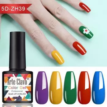Arte Clavo 5 шт./компл. УФ-гель-лак для ногтей 191 цвет полуперманентный замачиваемый лак для ногтей Художественная роспись УФ-светодиодный гель-лак для ногтей 8 мл