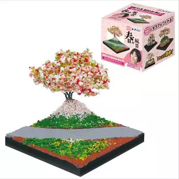 Artec Geo Base Entry Cube First Diorama Spring Scenery 58245 Ogoshitomoe Mini Model Diorama Basic Beginner Japanese Style Easy JOY Modeler Plastic