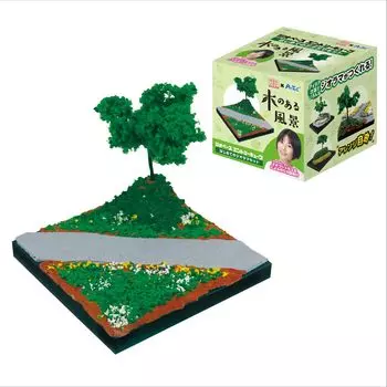Artec Geobase Entry Cube First Diorama Landscape with Trees 58246 Ogoshitomoe Mini Model Diorama Basic Beginner Japanese Style Easy JOY Modeler