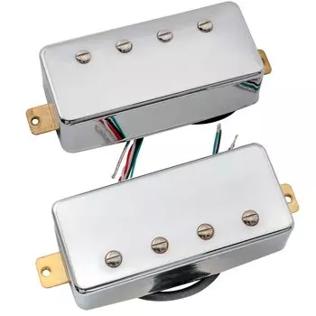 Artec MVBA4 Alnico 5 Cover Bass Humbucker Pickup PU Set LP для EPI Style Electric Chrome Neck/Bridge 4-струнная бас-гитара,