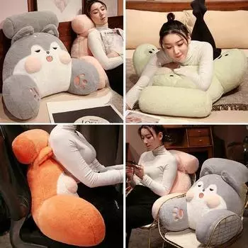 Артефакт Прикроватная Подушка с рисунком кролика Подушка для поддержки талии Подушка для офисного кресла Подушка для талии для беременной женщины Подушка для талии