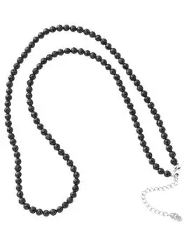 ArtemisClassic Черное Шпинельное Ожерелье Серебряные Аксессуары Брендовые Ювелирные Изделия Серебряное Ожерелье С Камнем 925 Пробы [Artemis Classic] ac-accn0007 Мужская