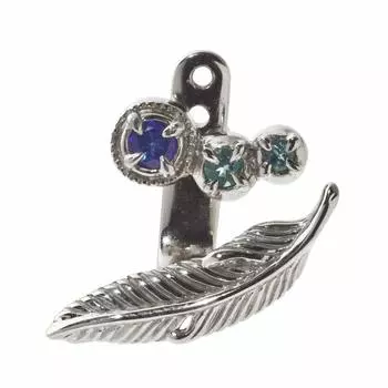 ArtemisClassic Feather Ear Jacket Earrings Silver Accessories Brand Jewelry Silver Silver Earrings Drop Earrings 925 [Artemis Classic] ac-ace0150