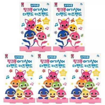 Artex Pinkfong Baby Shark The Band Kids Band Смешанная случайная поставка, 16 штук, 5 штук, популярный персонаж в Корее