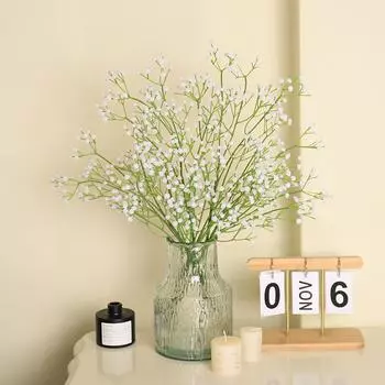 Artflower 5 шт. искусственные цветы гипсофила цветы, искусственные растения и цветы искусственная гипсофила для свадебных букетов, домашнего декора и поделок своими руками One Size