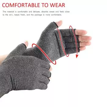 Arthritis Gloves Breathable Fingerless Gloves Rheumatoid Compression Hand Glove S