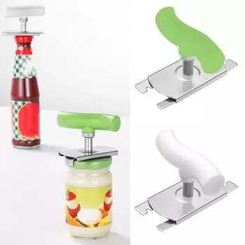 Открывалка для банок при артрите, нержавеющая сталь, съемник крышек, дизайн шестеренок, эргономичный консервный нож для крышек от 1 до 4 дюймов, удобный захват зелёный