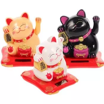 Artibetter манящая фигурка кошки Модный жест рукой Подвижные солнечные элементы солнечная батарея удача кот кошка поделки украшения фэн-шуй товары удача