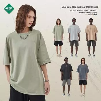 ARTIE Мужская футболка в стиле жилета с потертостями и принтом «батик» весна/лето 2024 г. S