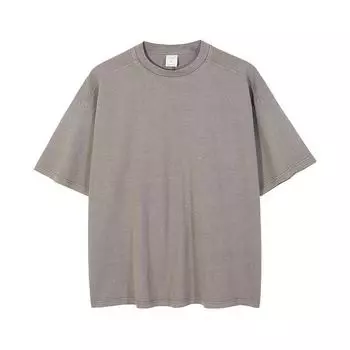 ARTIE Мужская уличная мода 250 г батик стираная состаренная ретро свободная футболка с короткими рукавами L