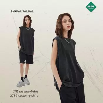 ARTIE мужской жилет с потертой ретро-батиковой кромкой - европейско-американский стиль Extra Large