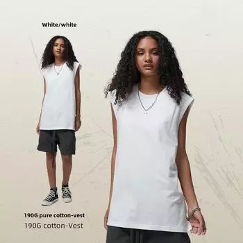 ARTIE Мужской жилет в баскетбольном стиле из быстросохнущего хлопка весна/лето 2025 г. S белый