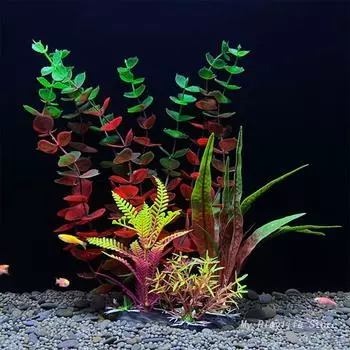 Artificial Aquarium Decor Plants Water Weeds Ornament Plastic Aquatic Plant Fish Tank Decorations Aquarium Accesories
