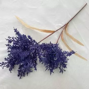 Artificial Australis Phragmites Plant Plastic Fake Flower Living Decoration Room Royal Blue