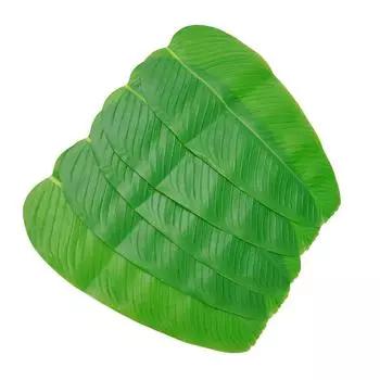 Artificial Banana Leaves Pad PVC Table Mat Drying Mat Drainer Mats Tableware Bottle Rugs Kitchen Dinnerware For Hawaiian Party CHINA