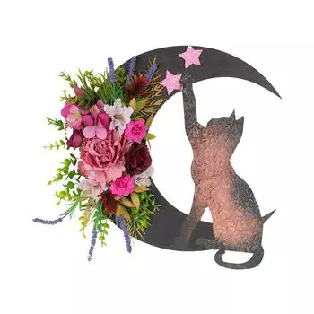 Artificial cat Wreath Wall Door Easter for Door Party Decor Fall