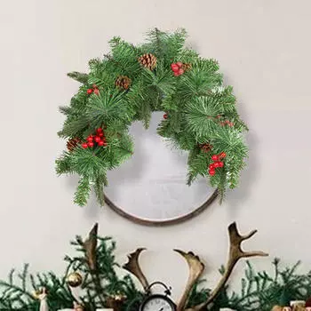 Artificial Christmas Mailbox Swag Garland Pre Lit Decorative Decoration Xmas