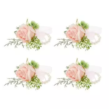Artificial Flower Bracelet - Elegant For Wedding Look Artificial Flowers Bride Premium Quality Romantic Wide Application corsage