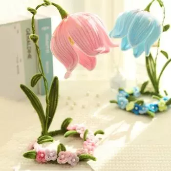 Artificial Flower Suzuki Flower Lantern Creative Table Lamp Desktop фиолетовый