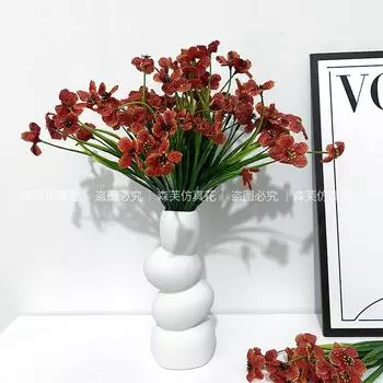 Artificial Flowers Spring Grass Violet Fake Flowers Living Room Plastic Flower Bouquet Decorative Flower Arrangement Floral Arrangement Violet красный