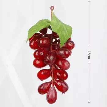 Artificial Fruit Grape Simulated Grape Bunches Lifelike Fake Fruits Plastic Fake Fruit Decorations for Wedding Party Supplies 15cm