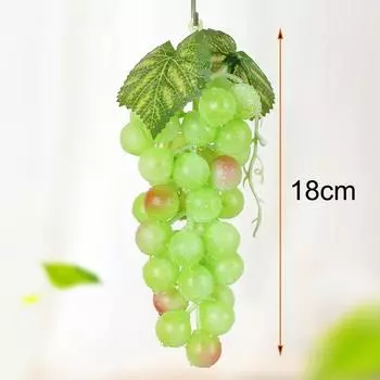 Artificial Fruit Grape Simulated Grape Bunches Lifelike Fake Fruits Plastic Fake Fruit Decorations For Wedding Party Supplies AVE зелёный