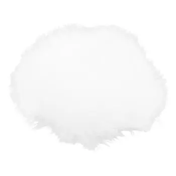 Artificial Fur Lavalier Mic Windscreen Lapel Microphone Wind Muff Clip On Furry Mic MuffWhite белый