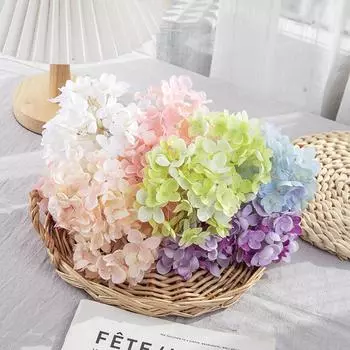 Artificial Hydrangea Flower Simulation Fake Flower DIY Bouquet Mother s Day Holding Flowers Photographic Props Table Decorations