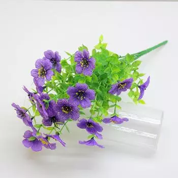 Artificial Incana Matthiola And Bellium Minutum Bouquet For Decor Wedding StyleA
