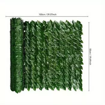 Artificial Ivy Fence Provides Lush Greenery All Year Round with No Maintenance. It Is Flexible and Easy To Use, Suitable for A Variety of Spaces. 39.37in*19.69in